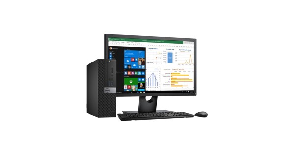 Computadora Dell Optiplex 5080 CI5 8VA. 8GB 240GB SSD  Monitor 22" Wide teclado, mouse y cables