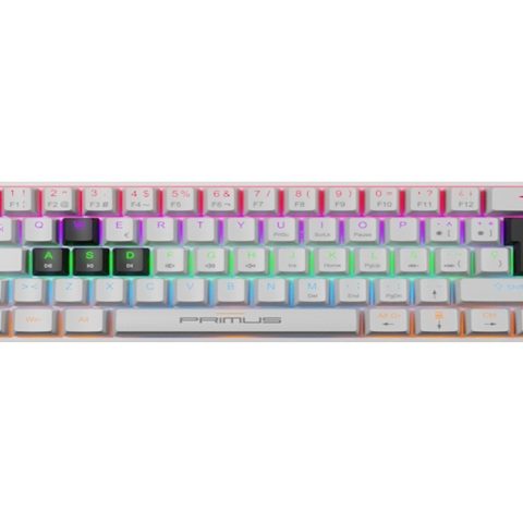Primus Gaming - Keyboard - Wired - Spanish - USB 2.0 - Ergonomic Design - Black/white